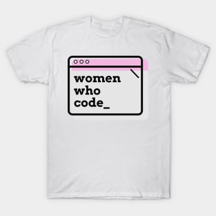 Women Who Code Pink T-Shirt